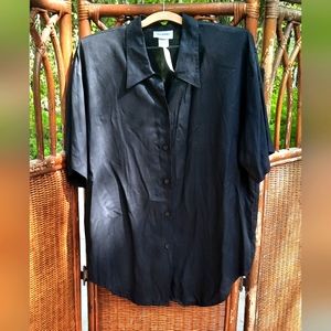 🍀3/15 🆕️ Sycamore Black Vintage 80s Button down Blouse